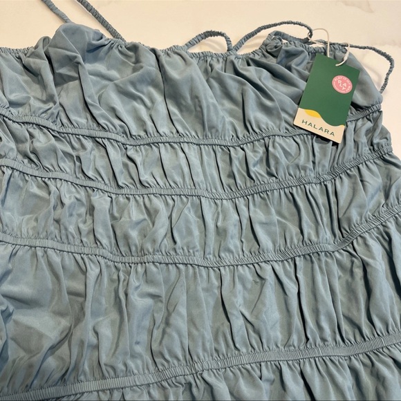 HALARA Sky Blue Ruched Dress - Picture 2 of 8